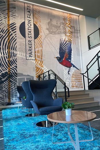 Elegant two-story lobby